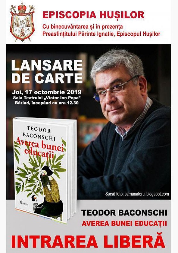 Lansare de carte: Averea bunei educații - Teodor Baconschi